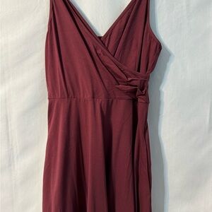 Kilig, Burgundy, spaghetti strap Mock wrap Sundress, never worn